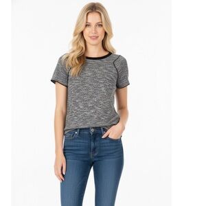 ELLA MOSS herringbone style career/dressy blouse